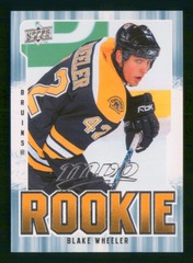 2008-09 Upper Deck NHL MVP Blake Wheeler #327 Rookie Boston Bruins